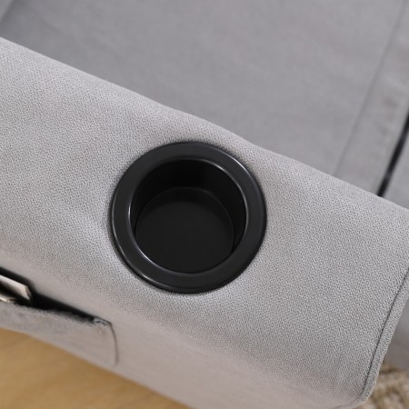 3-in-1 Upholstered Futon Sofa Convertible Sofa bed W/Side Pockets and Cup Holder, Light Gray