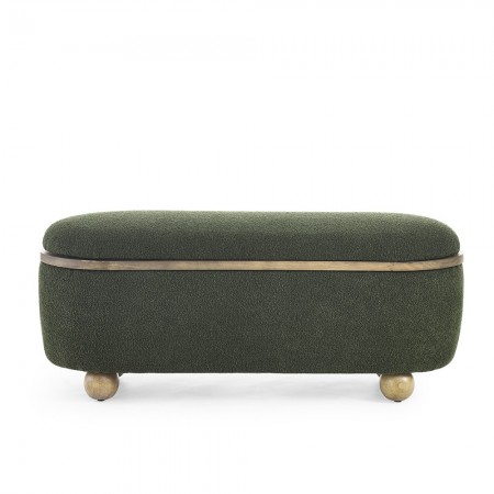 Storage Ottoman Bench, Upholstered End of Bed Ottoman Bench with Storage and Seating, Large Blanket Storage Bench for Foot Rest