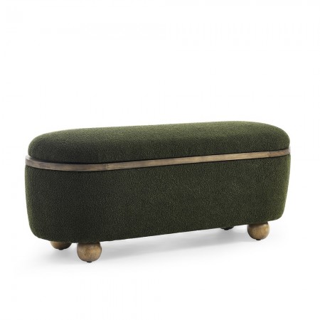 Storage Ottoman Bench, Upholstered End of Bed Ottoman Bench with Storage and Seating, Large Blanket Storage Bench for Foot Rest