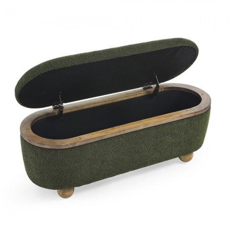 Storage Ottoman Bench, Upholstered End of Bed Ottoman Bench with Storage and Seating, Large Blanket Storage Bench for Foot Rest