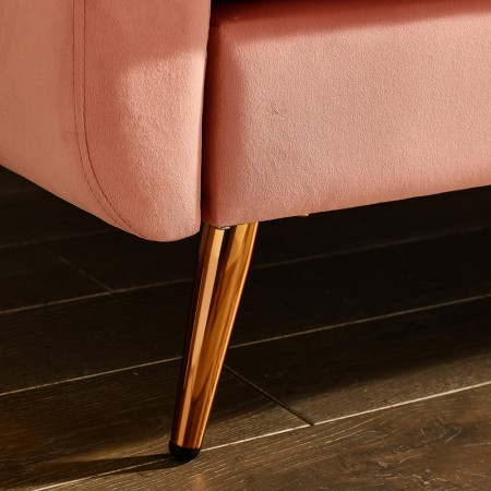 Mid Century Modern Decor Love Seat Couches for Living Room, Button Tufted Upholstered Small Couch for Bedroom Pink