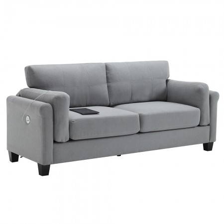 OVERSIZED Modern 2 pcs 5 seat Sofa Set Couch  Gray