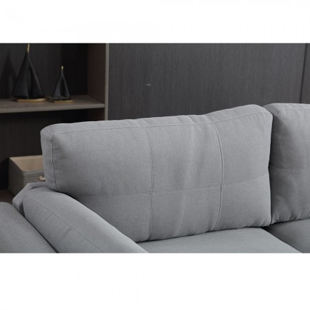 OVERSIZED Modern 2 pcs 5 seat Sofa Set Couch  Gray