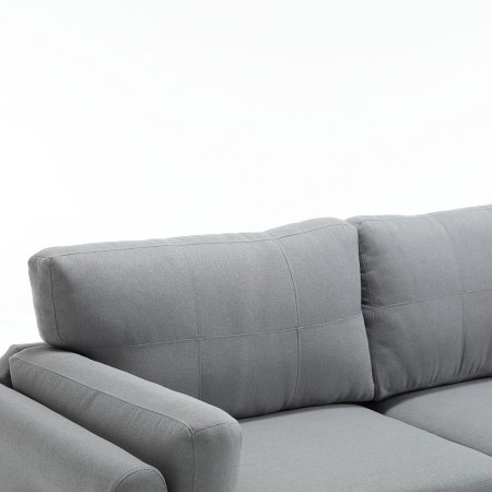 OVERSIZED Modern 2 pcs 5 seat Sofa Set Couch  Gray