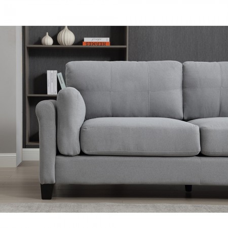 OVERSIZED Modern 2 pcs 5 seat Sofa Set Couch  Gray
