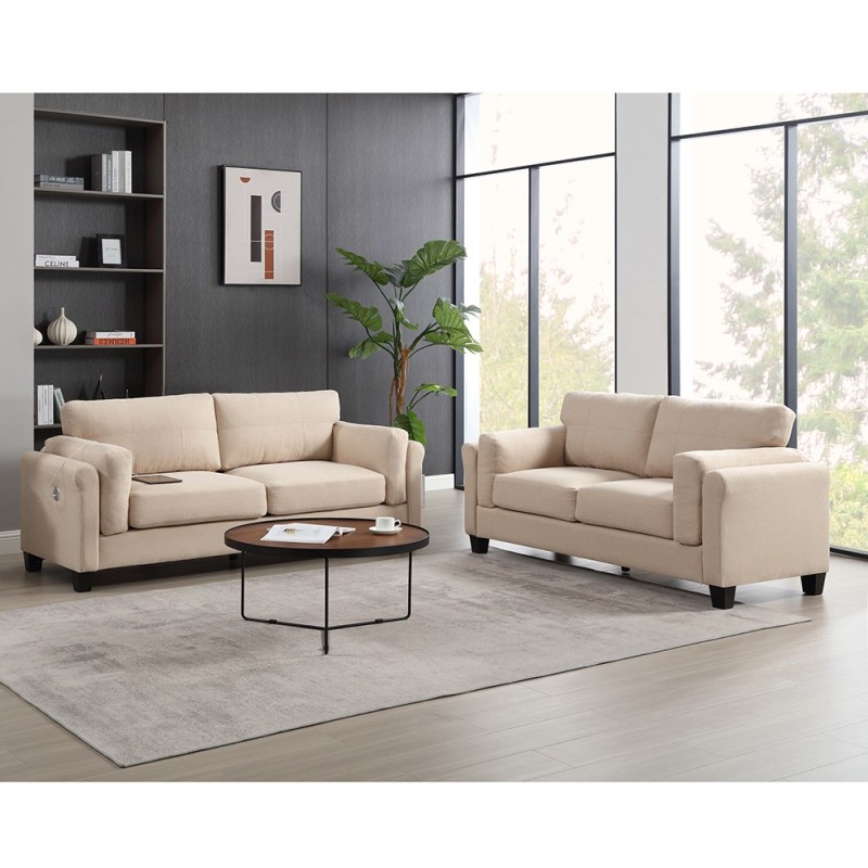 Modern Pieces Sofa Set Couch Loveseat & 3 Seater Couch