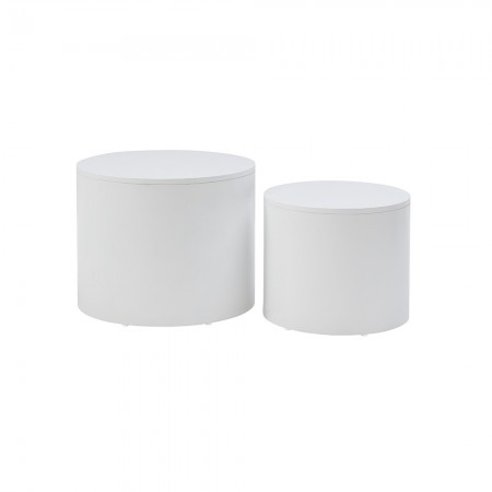 19.68 Inch Modern Nightstand with Drawer, Marble Round End Table with storage